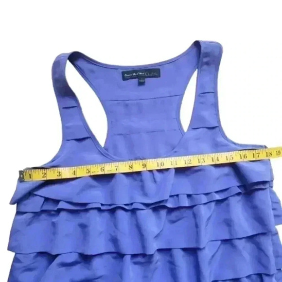Aritzia x Central Park West Tank Top Tiered Ruffles  Blue Purple Women's size L - Picture 10 of 11